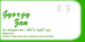gyorgy zam business card
